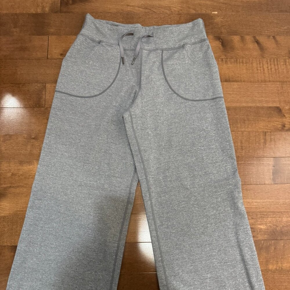 Lululemon Gray Wide-Leg Sweatpants (Altered Hem)